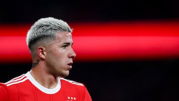 Enzo Fernández, jugador del Benfica, durante un partido.