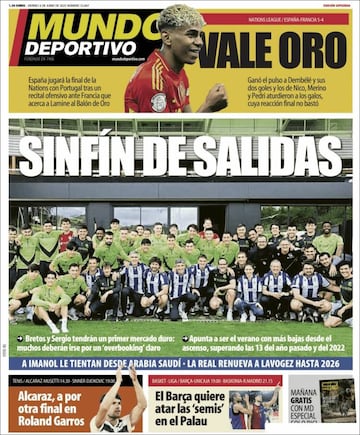 Completamente loco: las portadas en Francia se rinden a Lamine