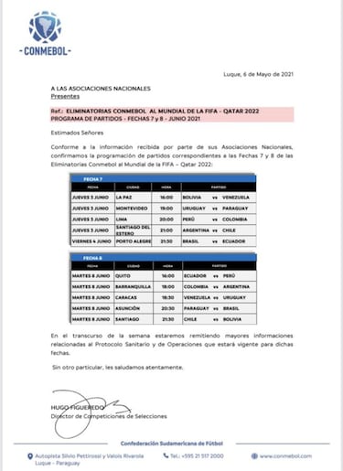 Argentina tiene fecha y horario ante Chile y Colombia
