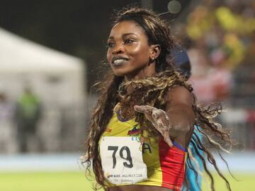 Caterine Ibarg&uuml;en gana la medalla de oro en el salto triple de los Juegos Centroamericanos y del Caribe Barranquilla 2018. Urrutia fue medalla de plata.