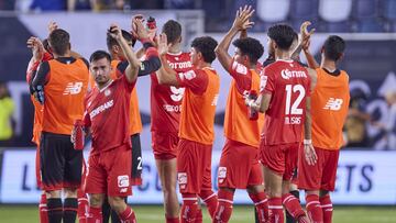 Mauricio Isais and Jean Meneses of Toluca during the game Toluca vs Sporting Kansas City, corresponding to the Round of 32 of the Leagues Cup 2023, at Childrens Mercy Park Stadium, on August 04, 2023.
<br><br>
Mauricio Isais y Jean Meneses de Toluca durante el partido Toluca vs Sporting Kansas City, correspondiente a la fase de Dieciseisavos de final de la Leagues Cup 2023, en el Estadio Childrens Mercy Park, el 04 de Agosto de 2023.