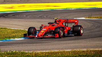Charles Leclerc (Ferrari SF90), en Hockenheim. Alemania, F1 2019.