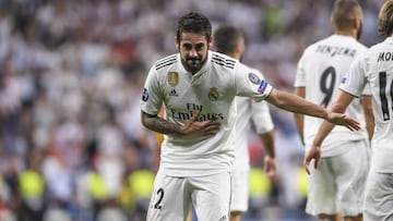 Isco, en un partido con el Real Madrid.