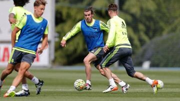 Bale se entrenó con el grupo.