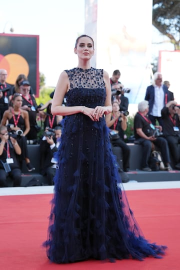 Catherine Poulain durante el Festival Internacional de Cine de Venecia celebrado en el Lido de Venecia.