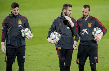 Kepa Arrizabalaga, David de Gea y Pau López.