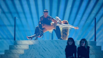 Melody, representing Spain, performs "ESA DIVA", during the Grand Final of the 2025 Eurovision Song Contest in Basel, Switzerland, May 17, 2025. REUTERS/Denis Balibouse