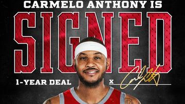 Carmelo Anthony, nuevo jugador de los Houston Rockets.