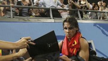 Nadal tras su triunfo ante Hewitt