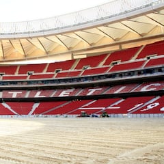 Wanda Metropolitano's newly-laid pitch in pictures