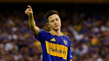 Foto del centrocampista español Ander Herrera tomada el 26 de enero durante su partido de estreno con Boca Juniors en el estadio la Bombonera del que debió salir por una contusión muscular que le obligará a tomar reposo, según anunció este lunes el club argentino. EFE/ Matías Martín Campaya