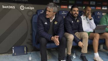 Setién, Eder Sarabia y Fran Soto.