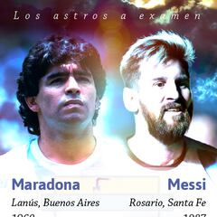 Messi y Maradona: el gráfico que compara a los '10' de Argentina