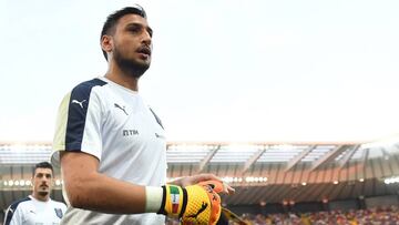 El portero del Mil&aacute;n, Gianluigi Donnarumma, durante un partido.