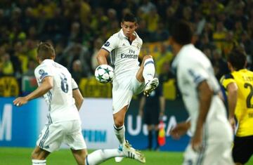 James in action against Borussia Dortmund