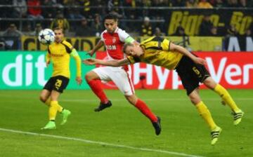 Imágenes de la primera vez de Falcao en Signal Iduna Park y la segunda en Alemania, en competencias europeas.