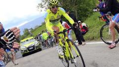 Danilo Di Luca, en una etapa del Giro 2013, carrera en la que dio positivo por EPO.