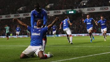 Alfredo Morelos anot&oacute; el gol de la clasificaci&oacute;n de Rangers a fase de grupos de la Europa League.