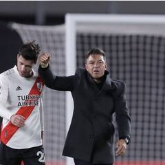 Marcelo Gallardo celebra la heroíca victoria ante Santa Fe