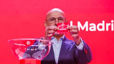 2023-01-30 Sorteo semifinal de final Copa del Rey, con el seleccionador Luis De la Fuente como mano inocente.
SOLO USO EDITORIAL, SOLO DISPONIBLE PARA ILUSTRAR LA NOTICIA QUE ACOMPAÑA (CRÉDITO OBLIGATORIO)
FOTO RFEF
