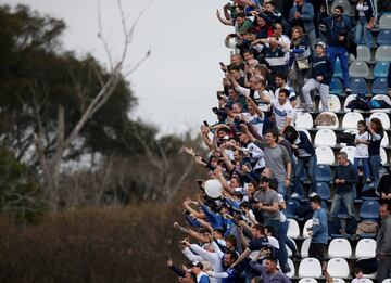 The Argentinean legend returns to his homeland as the new coach of Gimnasia La Plata and the fans were out in force at the Estadio Juan Carmelo Zerillo.