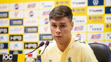 25/09/25 UD LAS PALMAS Rueda de prensa de Sergio Barcia