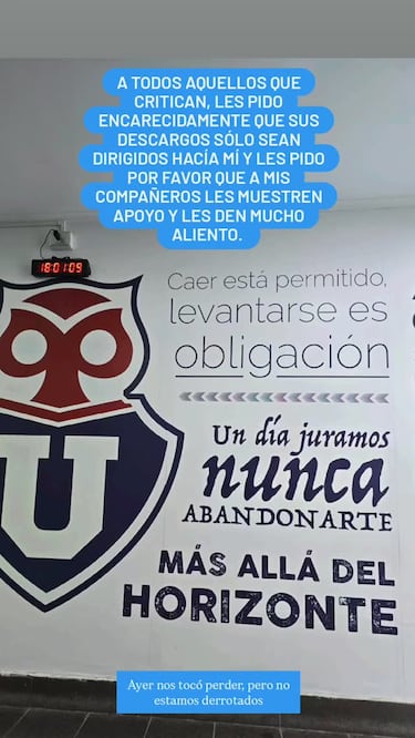 ‘Chelo’ Díaz llama la atención con un curioso mensaje en la U: “Solo hacia mí”