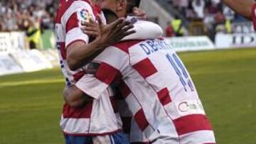 <b>ESPECTACULAR. </b>Álex Geijo fue el que firmó la victoria de un Granada maravilloso ante el Barça B.