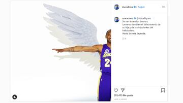 "Se van todos los buenos": el conmovedor mensaje de Diego Maradona para Kobe Bryant