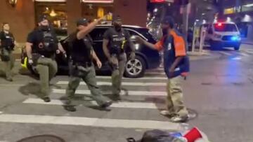 Policía en USA noquea a un hombre tras un puñetazo atroz