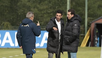 Rosende y Juan Giménez junto a Óscar Cano.