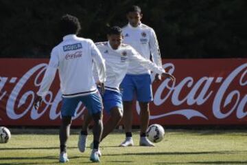 La Selección Colombia realizó su último entrenamiento en la Sede de la Universidad Católica San Carlos de Apoquindo.