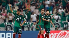 Henry Martin, Raúl Jiménez y Uriel Antuna después de la eliminación de México en Qatar.