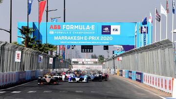 Salida del ePrix de Marrakech 2020.