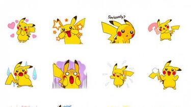 Pikachu irrumpe en Line con un set de Stickers