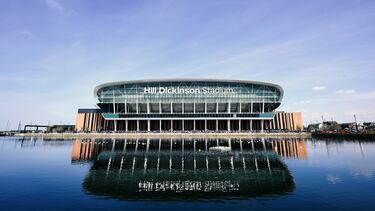 Vista general del estadio antes del partido de la Premier League entre el Everton y el Brighton & Hove Albion en el Estadio Hill Dickinson.