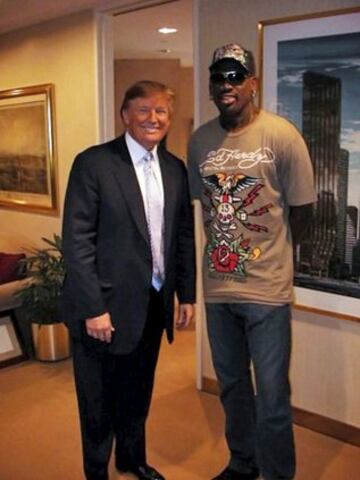 Trump con Dennis Rodman. 