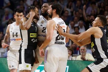 Tangana entre el Real Madrid y el Partizan