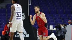 MADRID, SPAIN - JANUARY 08: Sergio Rodriguez, #13 of AX Armani Exchange Milan celebrates during the 2020/2021 Turkish Airlines EuroLeague Regular Season Round 18 match between Real Madrid and AX Armani Exchange Milan at Wizink Center on January 08, 2021 in Madrid, Spain. (Photo by Angel Martinez/Euroleague Basketball via Getty Images)