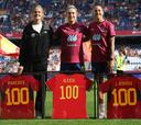 Alexia, Jenni y Paredes inmortalizan su centenario en Riazor