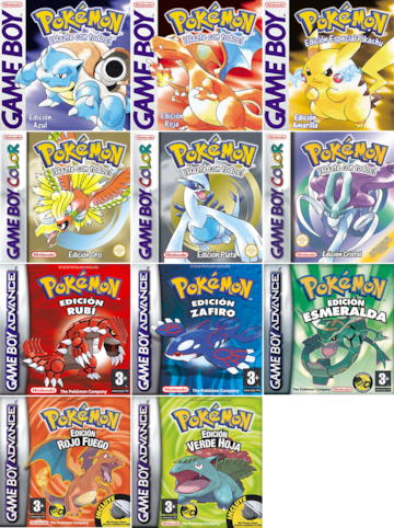 pokemon juegos principales game boy color advance