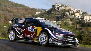 S&eacute;bastien Ogier (Ford), en el Rally de C&oacute;rcega. 