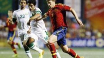 Santi Mina, con la selección.