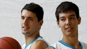 <b>PRESENTE Y FUTURO. </b>Nikola Mirotic, el mejor canterano del Madrid en muchos años, y Willy Hernangómez, que lucha por hacerse un hueco.