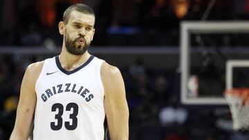 El p&iacute;vot espa&ntilde;ol Marc Gasol, con los Memphis Grizzlies.