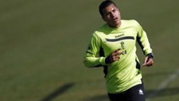 Jeison Murillo en el entrenamiento del Granada CF