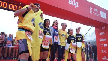 Plátano de Canarias y Mireia Belmonte participan en el EDP Medio Maratón de Sevilla