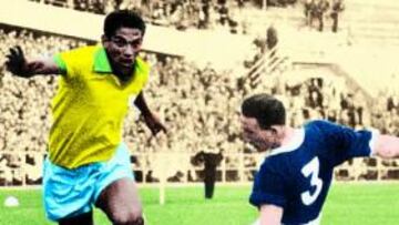 Garrincha fue uno de los primeros grandes genios del fútbol mundial. El astro del Botafogo fue, junto a Pelé, la estrella de Brasil en los mundiales de 1958 y 1962.