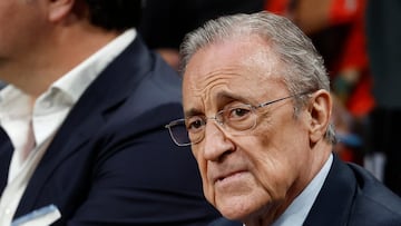 Basketball - International Friendly - Real Madrid v Dallas Mavericks - WiZink Center, Madrid, Spain - October 10, 2023 Real Madrid president Florentino Perez before the match REUTERS/Juan Medina