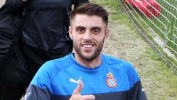 PRETEMPORADA ENTRENAMIENTO DEL RCD ESPANYOL EN GAR&Oacute;S.
 DAVID L&Oacute;PEZ.